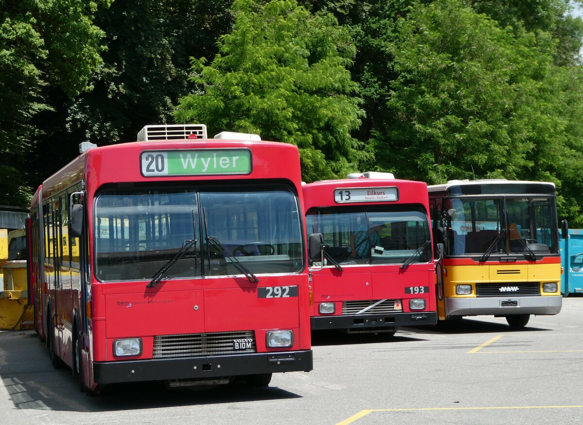 (251'694) - Bernmobil, Bern (SOB) - Nr. 292 - Volvo/R&J-Hess-Gangloff am 18. Juni 2023 in Burgdorf, kihof Ziegelgut