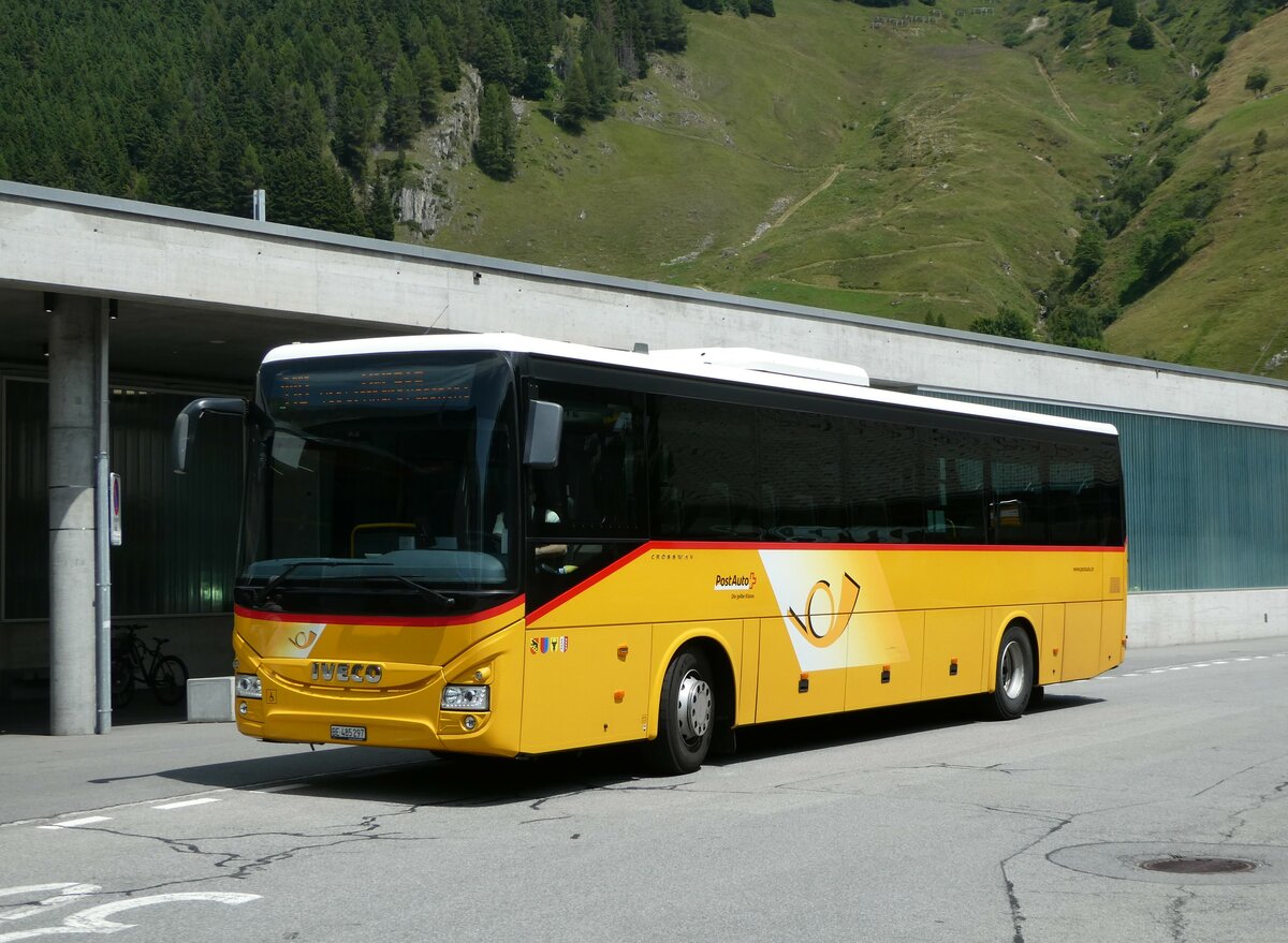 (252'895) - PostAuto Bern - Nr. 88/BE 485'297/PID 10'953 - Iveco am 23. Juli 2023 beim Bahnhof Andermatt