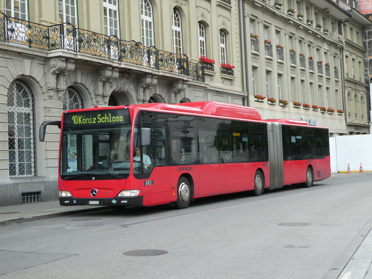 (252'935) - Bernmobil, Bern - Nr. 845/BE 671'845 - Mercedes am 24. Juli 2023 in Bern, Bundesplatz