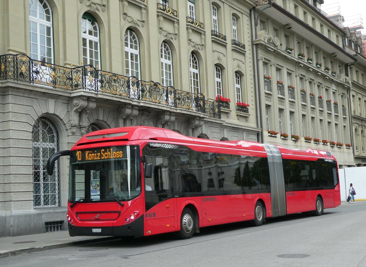 (252'950) - Bernmobil, Bern - Nr. 878/BE 832'878 - Volvo am 24. Juli 2023 in Bern, Bundesplatz