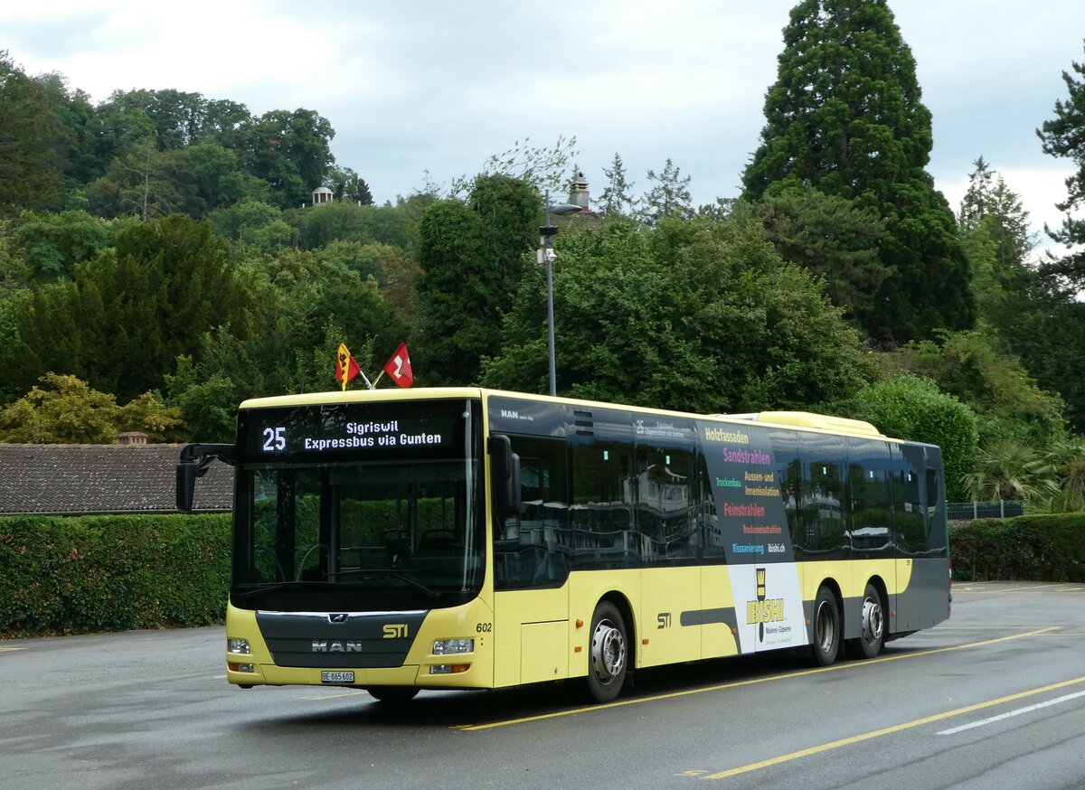 (253'270) - STI Thun - Nr. 602/BE 865'602 - MAN am 1. August 2023 bei der Schifflndte Thun