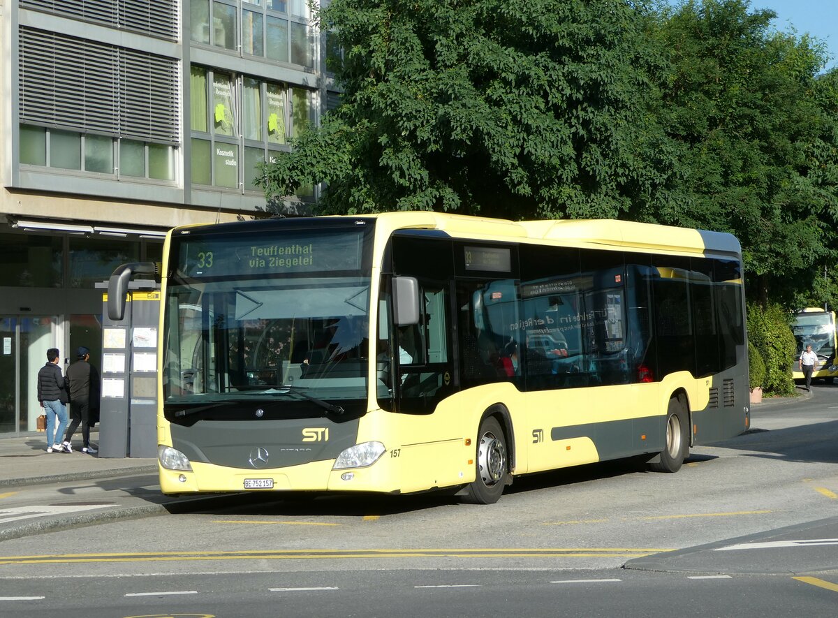 (253'432) - STI Thun - Nr. 157/BE 752'157 - Mercedes am 5. August 2023 beim Bahnhof Thun