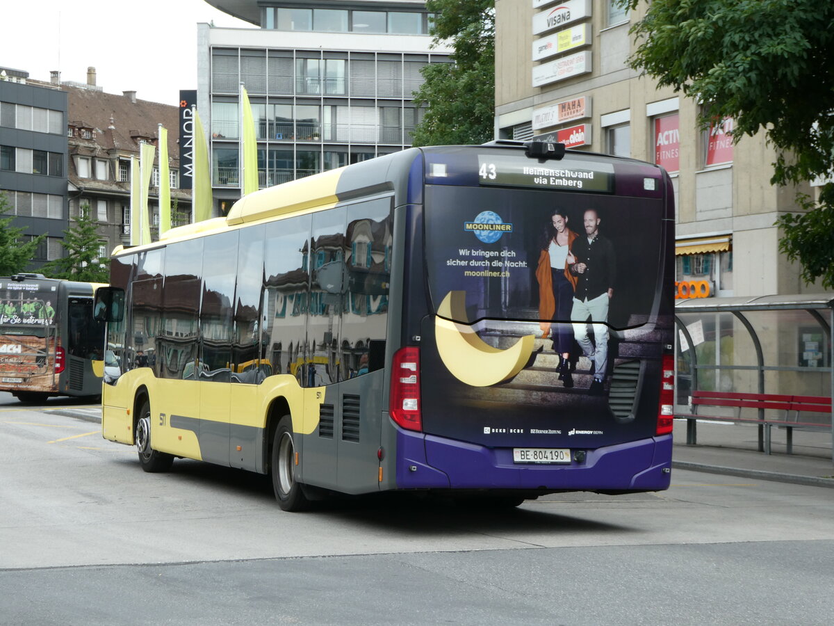 (253'533) - STI Thun - Nr. 190/BE 804'190 - Mercedes am 8. August 2023 beim Bahnhof Thun