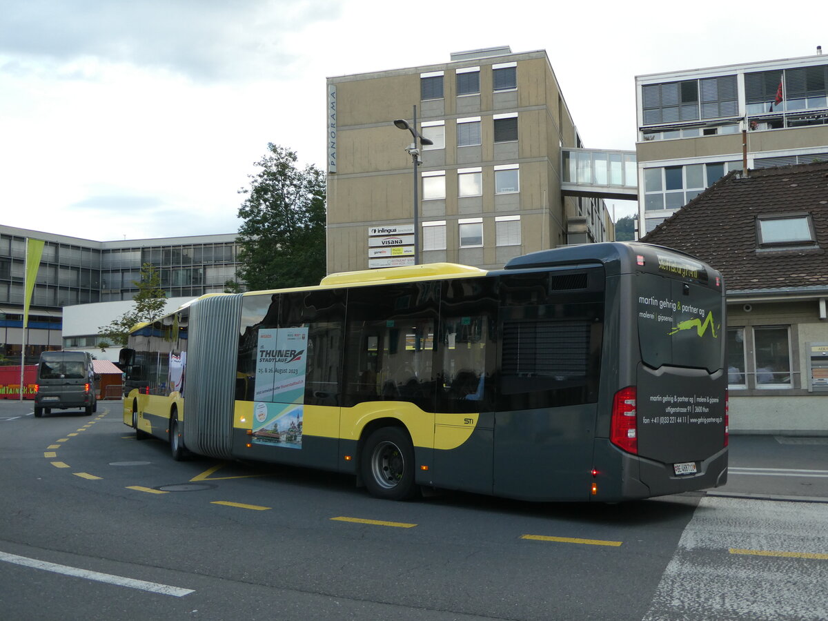 (253'655) - STI Thun - Nr. 711/BE 468'711 - Mercedes am 12. August 2023 beim Bahnhof Thun