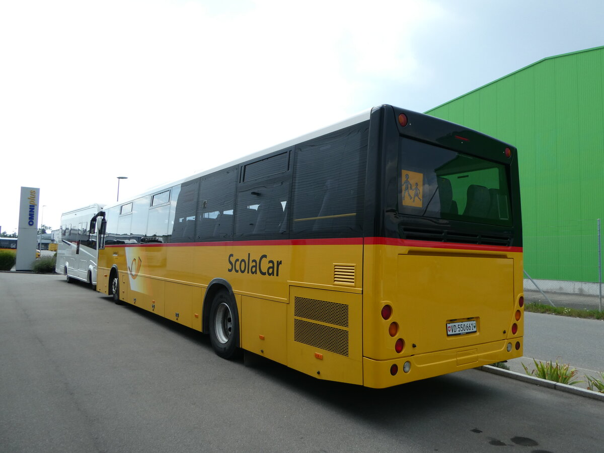 (253'779) - CarPostal Ouest - VD 550'661/PID 4512 - Temsa (ex TMR Martigny Nr. 135) am 13. August 2023 in Kerzers, Interbus