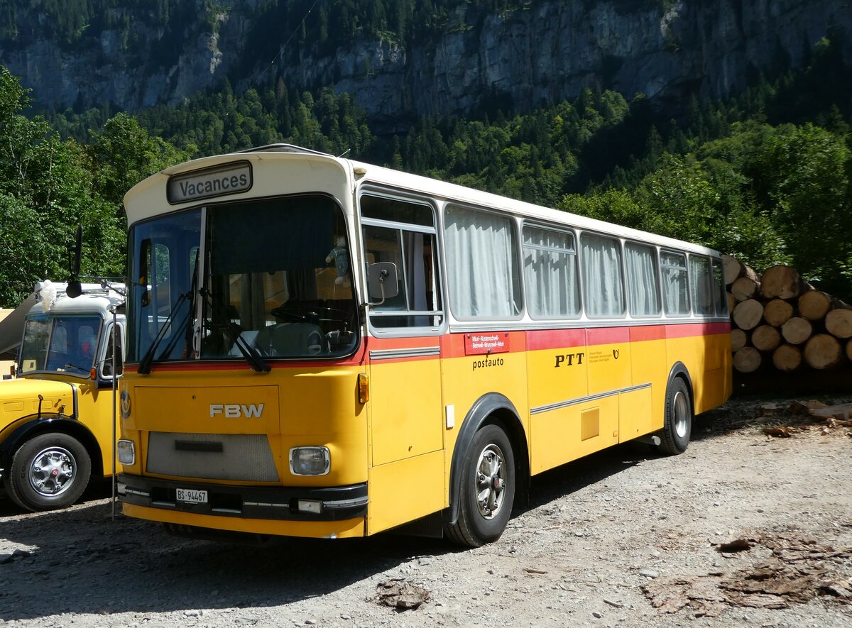 (253'939) - Jenzer, Basel - BS 94'467 - FBW/Tscher (ex Nf, ...; ex Villiger, Beinwil) am 19. August 2023 in Hoch-Ybrig, Talstation Weglosen