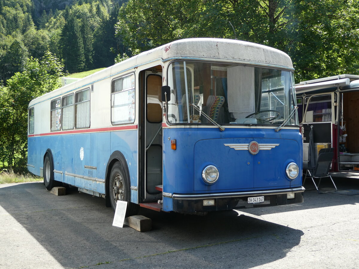 (253'947) - Oswald, Stallikon - ZH 343'147 - FBW/Hess (ex AAGR Rothenburg Nr. 44) am 19. August 2023 in Hoch-Ybrig, Talstation Weglosen