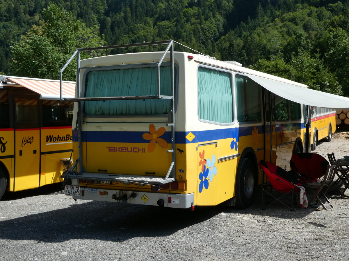 (253'998) - Schoch, Solothurn - SO 157'658 - Mercedes/Tscher (ex Reinhart, Selzach; ex Gessinger, Bad Ragaz) am 19. August 2023 in Hoch-Ybrig, Talstation Weglosen