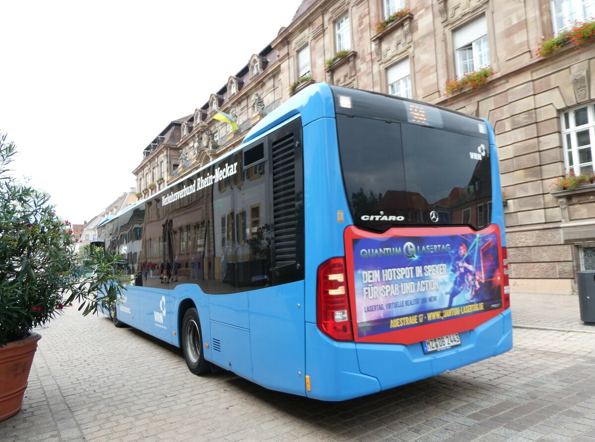 (254'306) - DB Regio Bus Mitte, Mainz - MZ-DB 2443 - Mercedes am 29. August 2023 in Speyer, Dom/Stadthaus