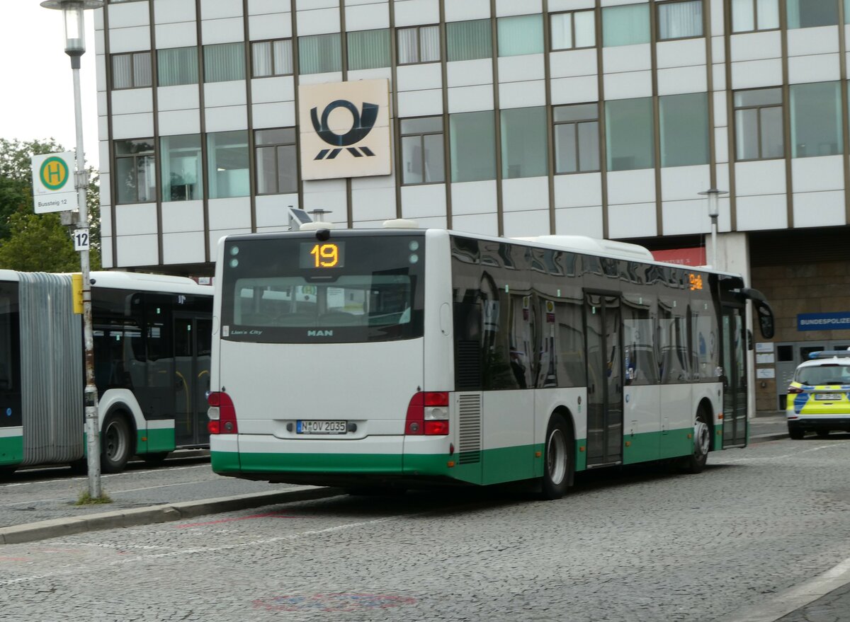 (254'346) - OVF Nrnberg - N-OV 2035 - MAN am 29. August 2023 beim Bahnhof Nrnberg