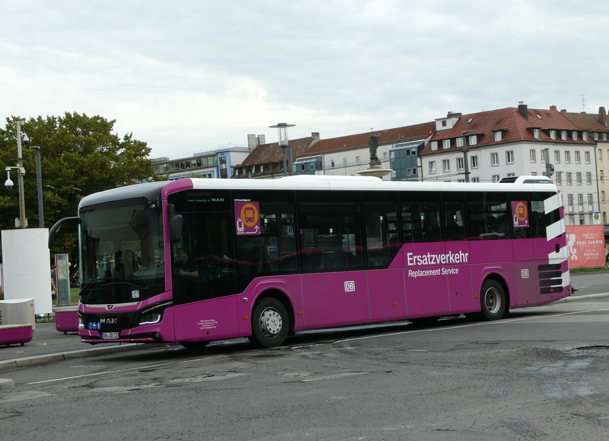 (254'353) - Mller, Schwbisch Hall - SHA-DB 120 - MAN am 29. August 2023 beim Bahnhof Wrzburg