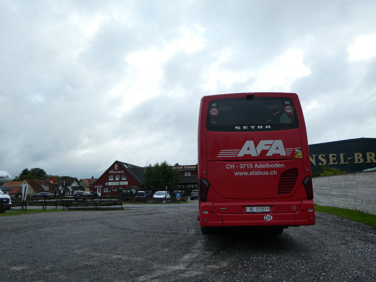 (254'513) - Aus der Schweiz: AFA Adelboden - Nr. 16/BE 21'181 - Setra am 1. September 2023 in Rambin, Insel-Brauerei 