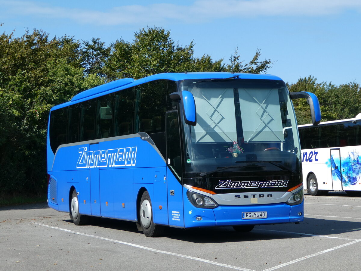 (254'571) - Zimmermann, Frauenstein - FG-YL 40 - Setra am 1. September 2023 in Putgarten, Parkplatz