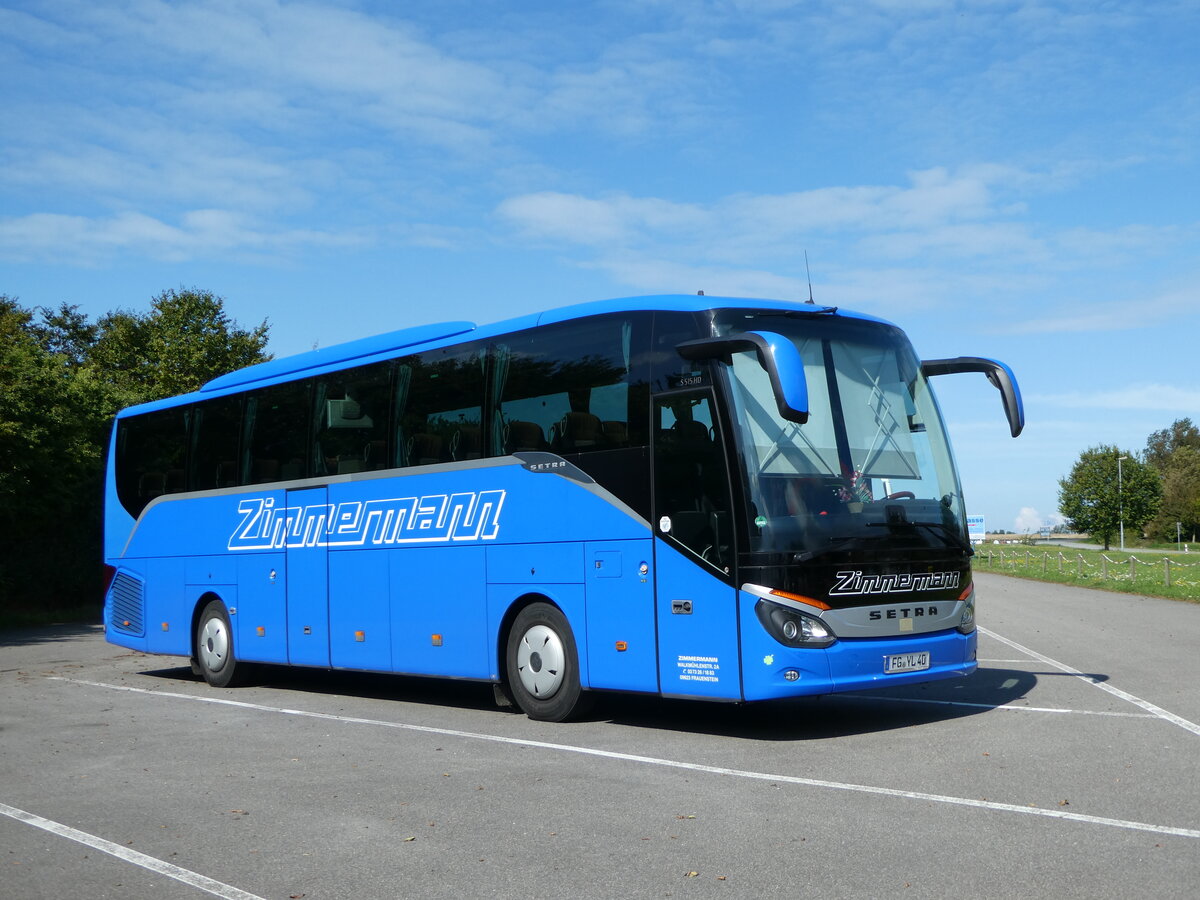 (254'572) - Zimmermann, Frauenstein - FG-YL 40 - Setra am 1. September 2023 in Putgarten, Parkplatz