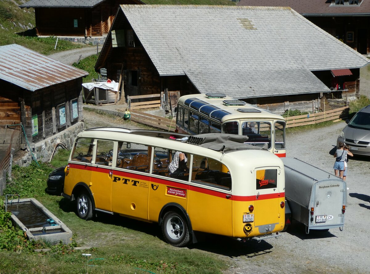 (255'065) - Schmid, Thrishaus - Nr. 3/BE 26'760 - Saurer/Gangloff (ex Geiger, Adelboden Nr. 3) am 10. September 2023 auf der Bundalp