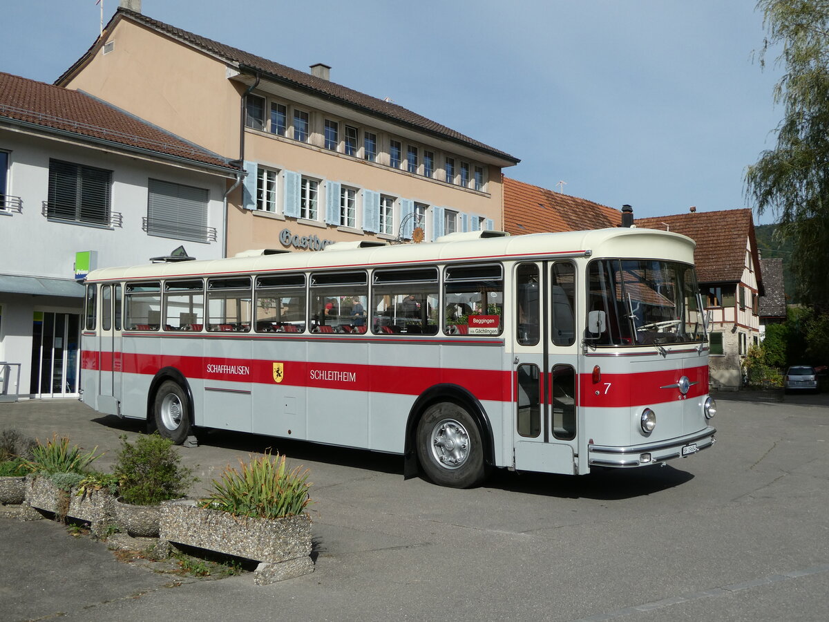 (255'385) - Borer, Neuhausen - Nr. 7/SH 19'684 - Saurer/Tscher (ex Heiniger, Btzberg; ex ASS Schleitheim Nr. 22; ex ASS Schleitheim Nr. 7) am 17. September 2023 in Beggingen, Dorf