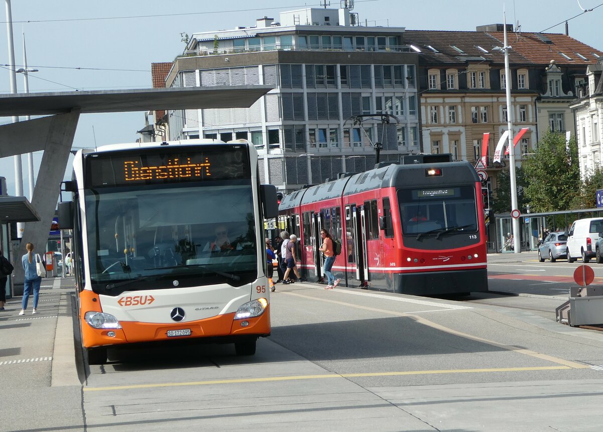 (255'652) - BSU Solothurn - Nr. 95/SO 172'095 - Mercedes am 28. September 2023 beim Hauptbahnhof Solothurn