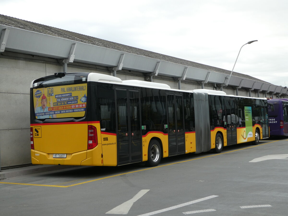 (255'696) - PostAuto Bern - Nr. 10'687/BE 734'633/PID 10'687 - Mercedes (ex Nr. 633) am 30. September 2023 in Bern, Postautostation