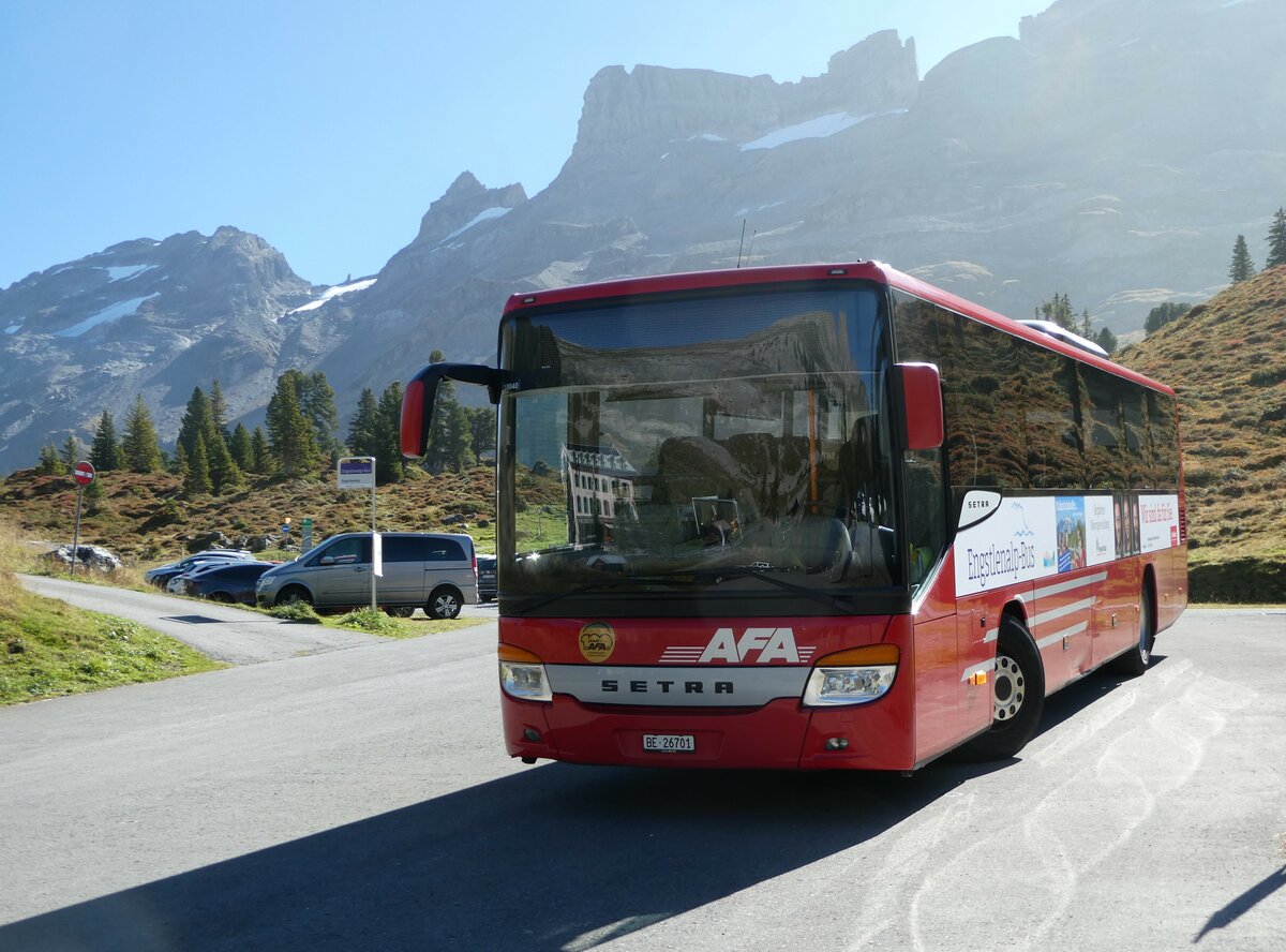 (255'775) - AFA Adelboden - Nr. 24/BE 26'701/PID 10'040 - Setra am 1. Oktober 2023 auf der Engstlenalp (Einsatz: PostAuto fr Engstlenalp-Bus)