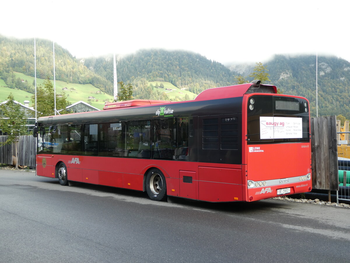 (255'867) - AFA Adelboden - Nr. 51/BE 25'802 - Solaris am 4. Oktober 2023 in Frutigen, Garage