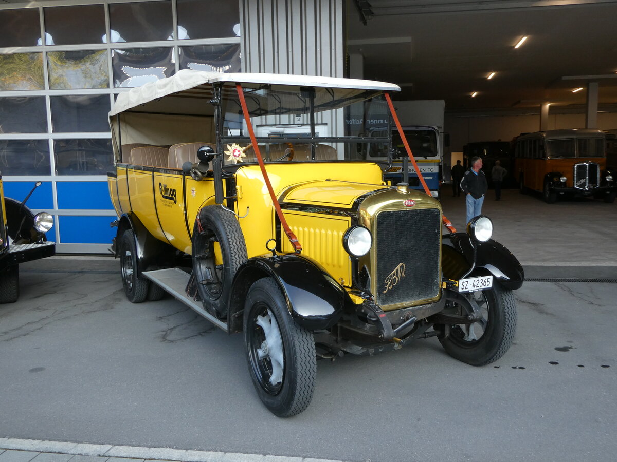 (255'907) - Rllin, Hirzel - SZ 42'365 - FBW/Seitz-Hess (ex RhV Altsttten Nr. 31; ex P 1529; ex P 2881) am 7. Oktober 2023 in Nfels, FBW-Museum