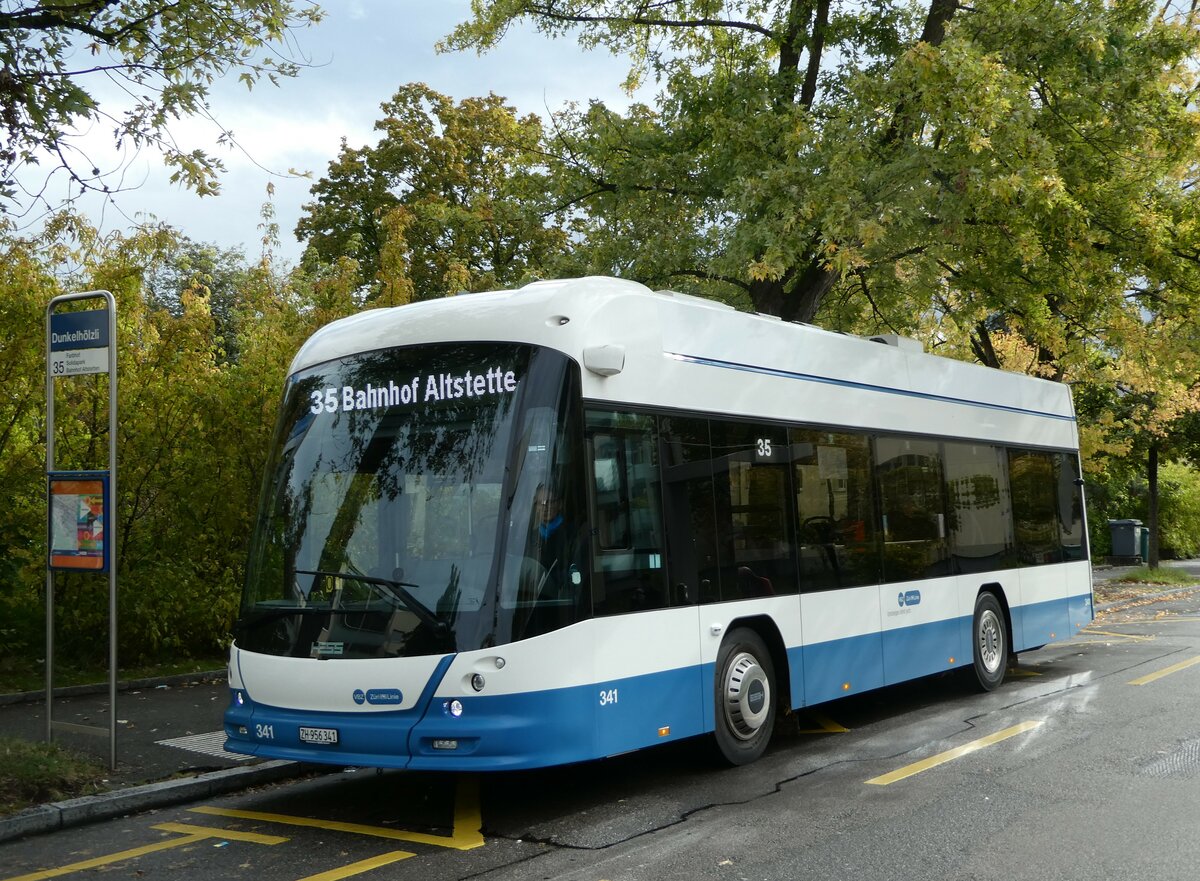 (256'271) - VBZ Zrich - Nr. 341/ZH 956'341 - Hess am 21. Oktober 2023 in Zrich, Dunkelhlzli