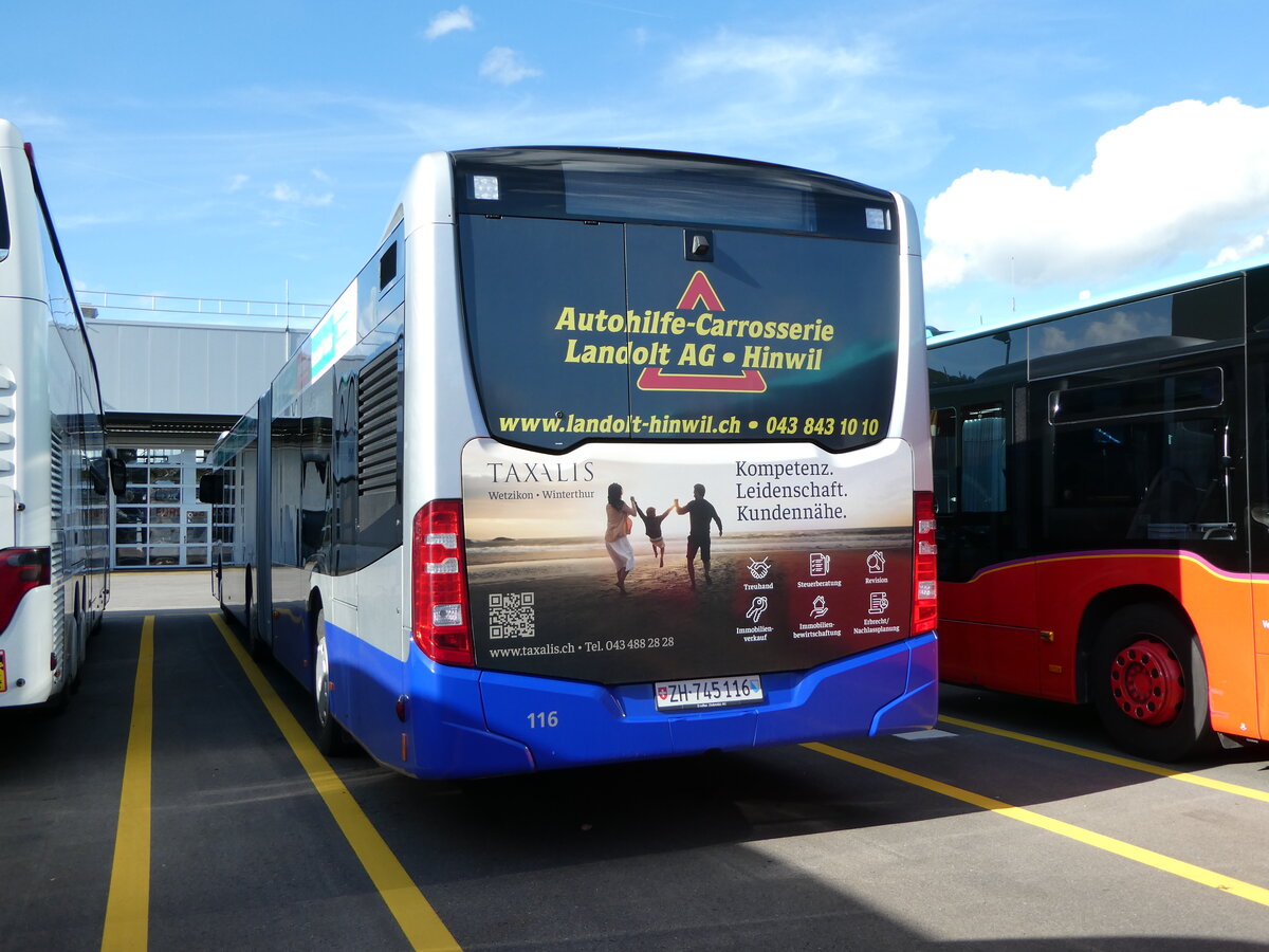 (256'362) - VZO Grningen - Nr. 116/ZH 745'116 - Mercedes am 22. Oktober 2023 in Winterthur, Daimler Buses