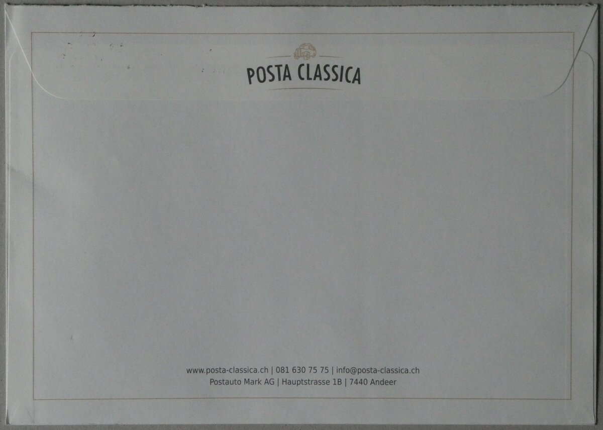 (256'533) - Posta Classica-Briefumschlag vom 11. Juli 2022 am 29. Oktober 2023 in Thun (Rckseite)