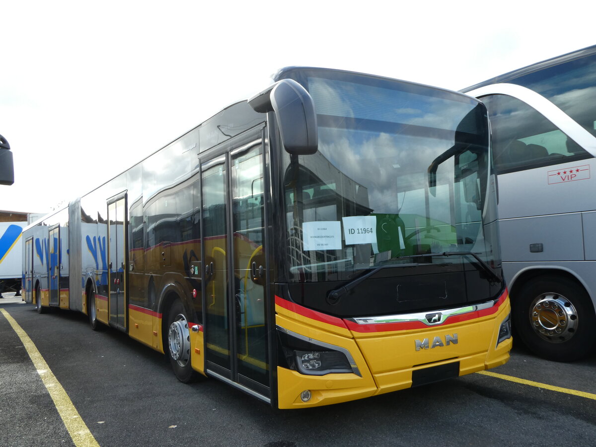 (256'707) - CarPostal Ouest - PID 11'964 - MAN am 5. November 2023 in Kerzers, Interbus