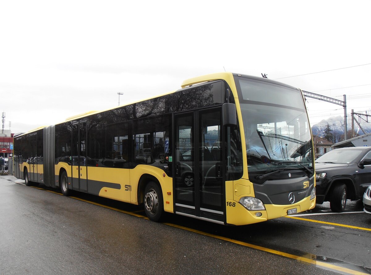 (257'618) - STI Thun - Nr. 168/BE 752'168 - Mercedes am 14. Dezember 2023 in Thun, CarTerminal