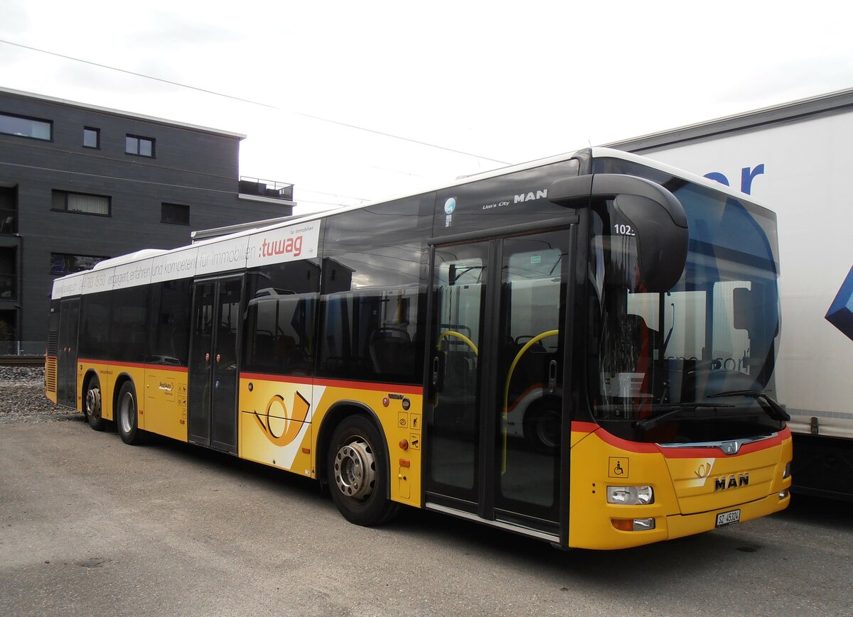 (257'828) - PostAuto Ostschweiz - SZ 45'324/PID 10'236 - MAN (ex Lienert&Ehrler, Einsiedeln; ex Schuler, Feusisberg) am 23. Dezember 2023 in Schmerikon, Thomann