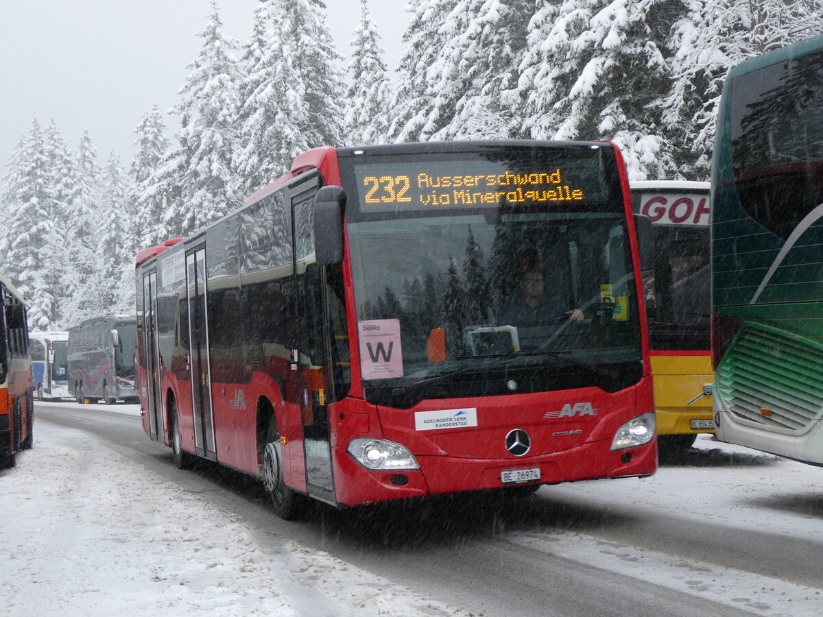 (258'287) - AFA Adelboden - Nr. 94/BE 26'974 - Mercedes am 6. Januar 2024 in Adelboden, Unter dem Birg