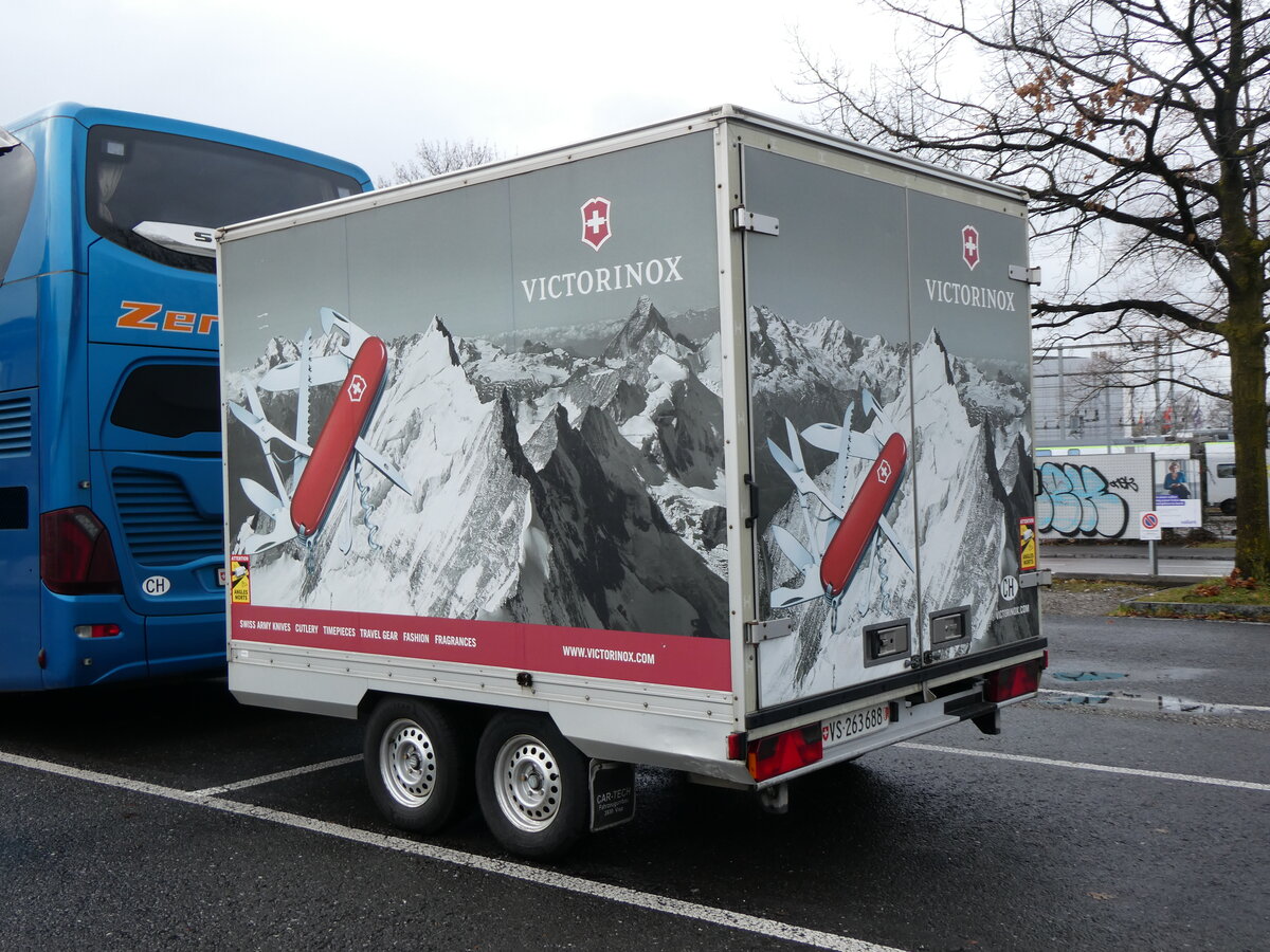 (258'479) - Zerzuben, Visp-Eyholz - Nr. 14/VS 263'688 - Car-Tech Gepckanhnger am 7. Januar 2024 in Thun, Seestrasse