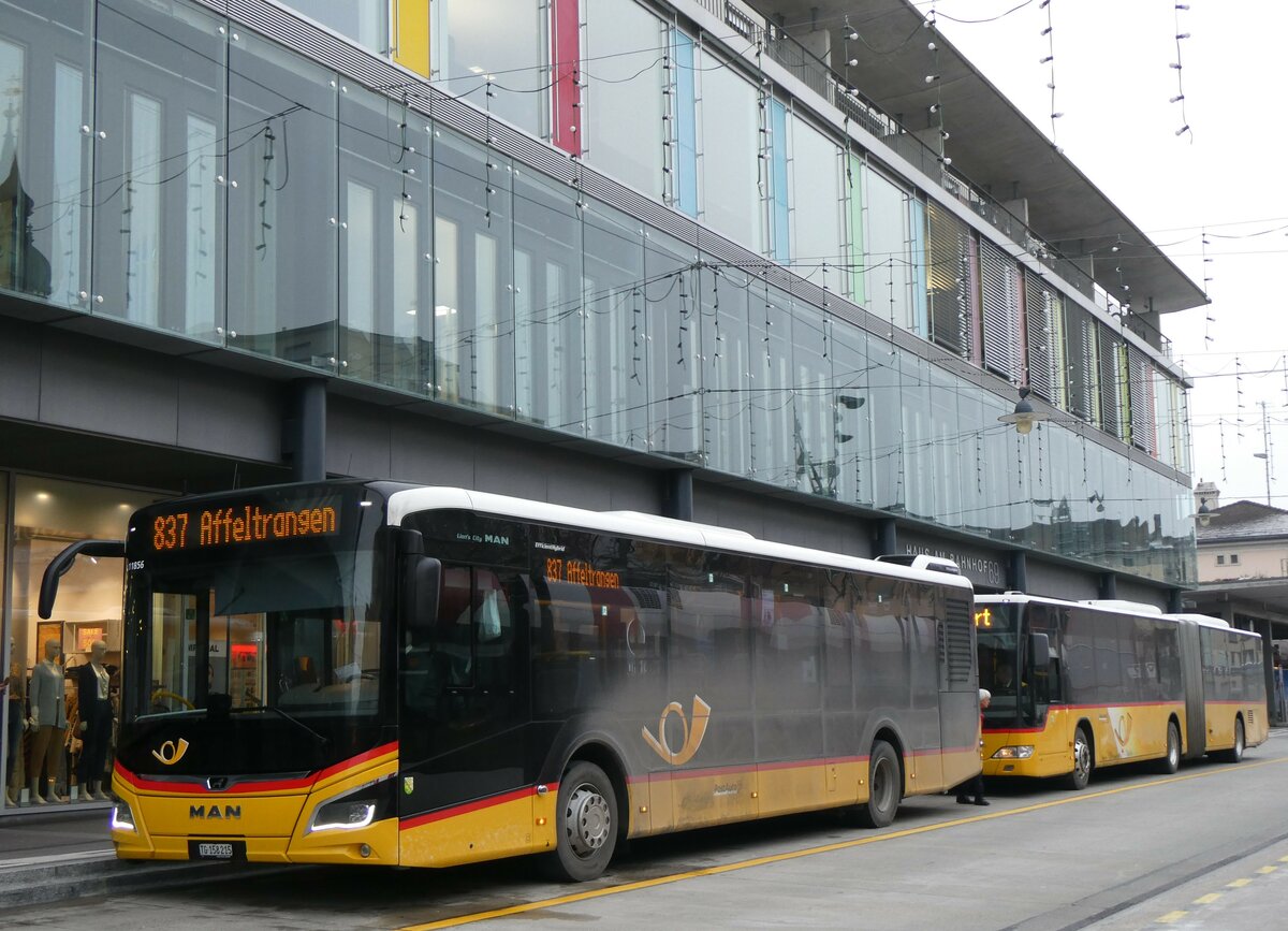 (258'559) - PostAuto Ostschweiz TG 158'215/PID 11'856 - MAN am 9. Januar 2024 beim Bahnhof Frauenfeld