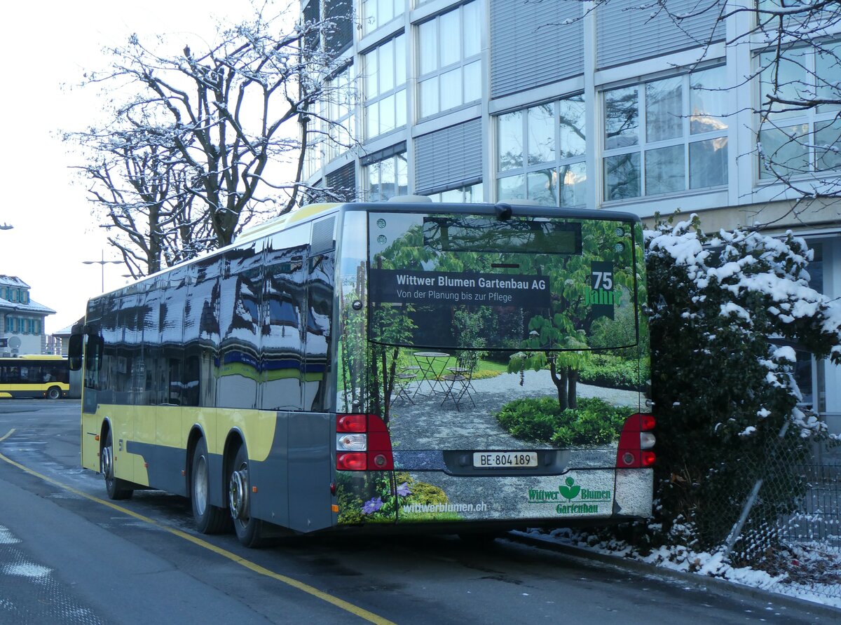 (258'761) - STI Thun - Nr. 189/BE 804'189 - MAN am 20. Januar 2024 bei der Schifflndte Thun