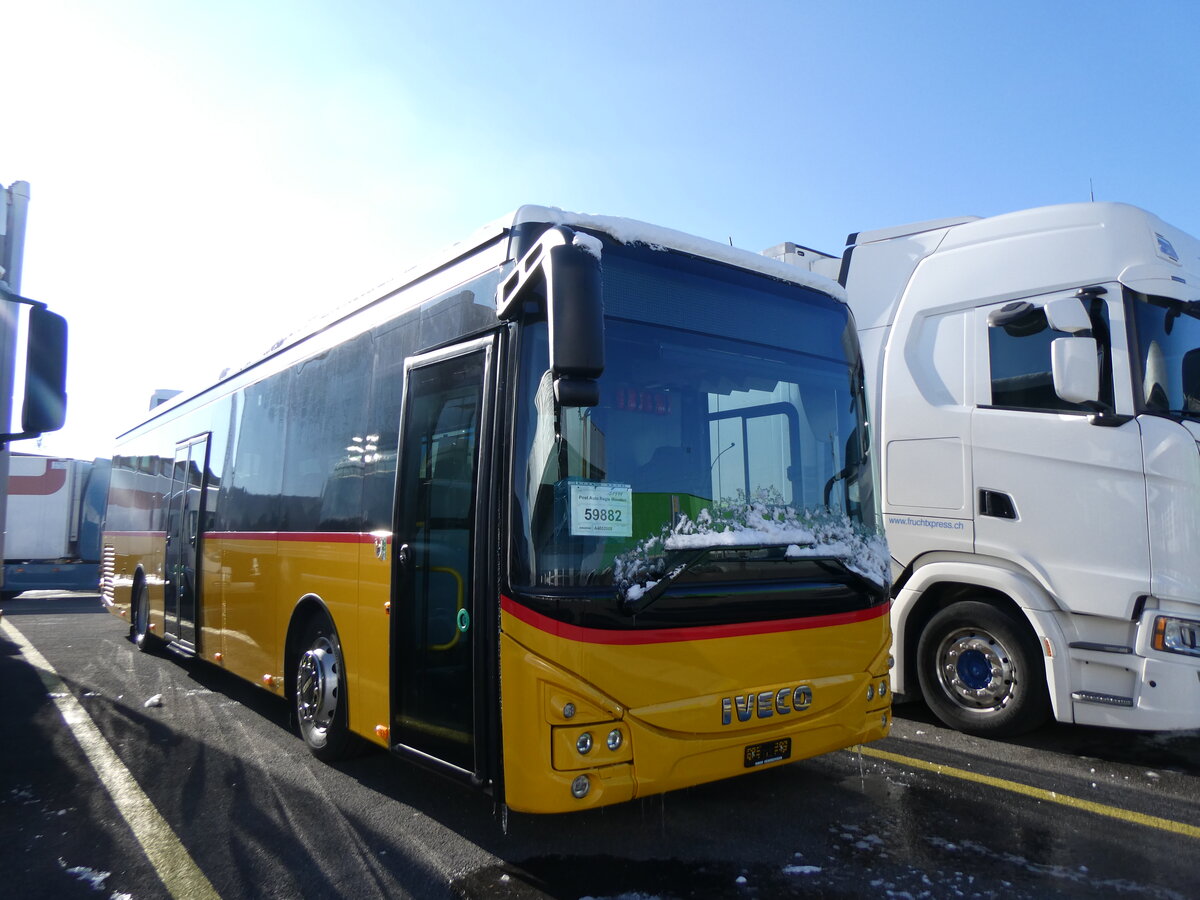 (258'783) - CarPostal Ouest - PID 11'974 - Iveco am 20. Januar 2024 in Kerzers, Interbus