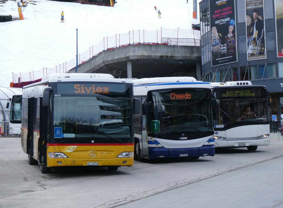 (259'366) - Lathion, Sion - Nr. 5/VS 24'726/PID 4919 - Mercedes (ex PostAuto Bern) am 16. Februar 2024 in Haute-Nendaz, Tlcabine