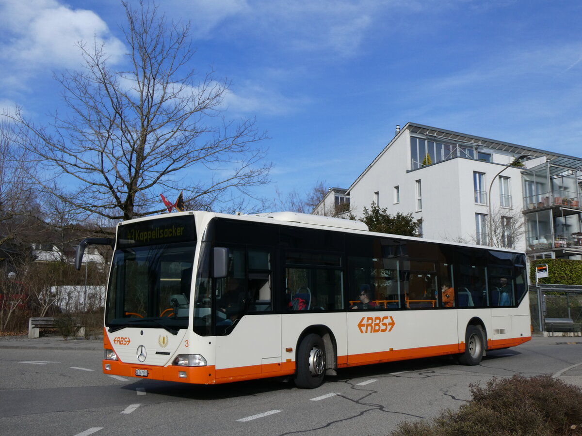 (260'054) - RBS Worblaufen - Nr. 3/BE 767'003 - Mercedes am 3. Mrz 2024 in Ittigen, Brunnenhof