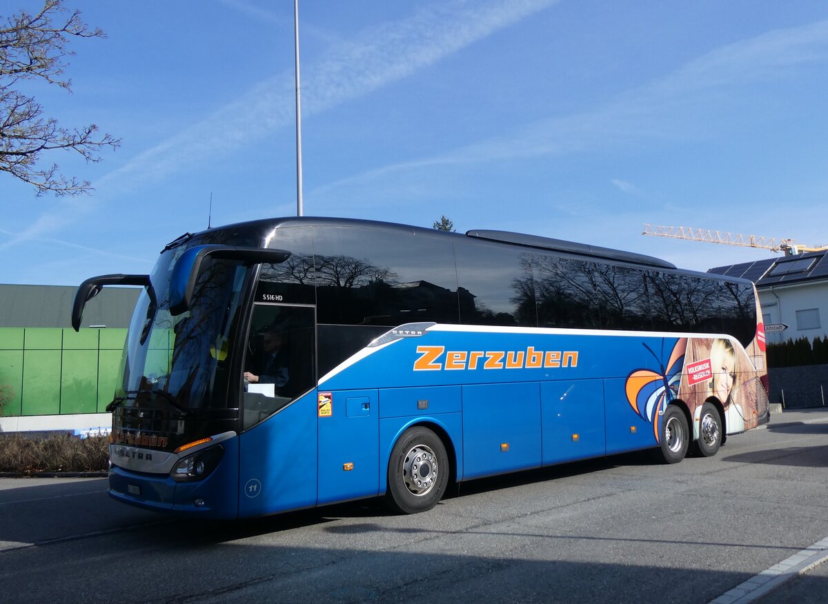 (260'206) - Zerzuben, Visp-Eyholz - Nr. 11/VS 55'832 - Setra am 9. Mrz 2024 in Sursee, Pfarreizentrum