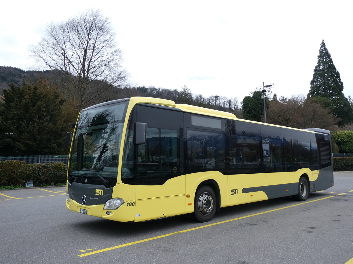 (260'245) - STI Thun - Nr. 180-BE 752'180 - Mercedes am 10. Mrz 2024 bei der Schifflndte Thun