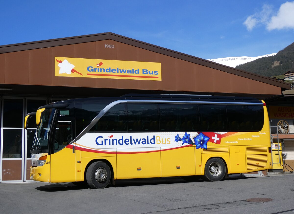 (260'473) - GrindelwaldBus, Grindelwald - Nr. 29/BE 47'910 - Setra am 19. Mrz 2024 in Grindelwald, Garage