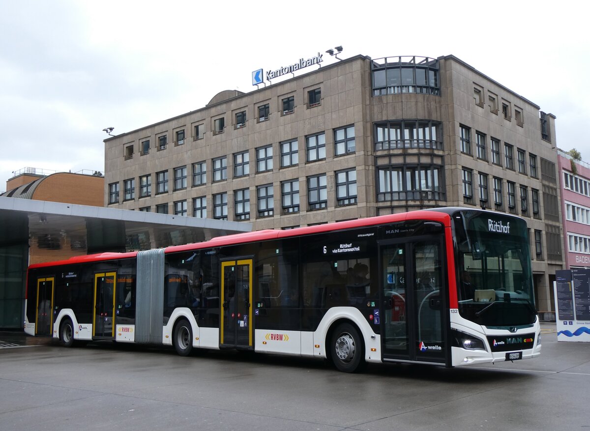 (260'728) - Indermhle, Rekingen - Nr. 132/AG 544'369 - MAN am 28. Mrz 2024 beim Bahnhof Baden