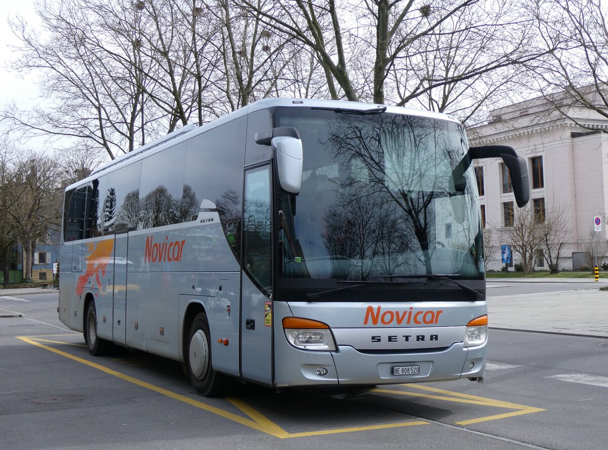 (260'852) - Novicar, Reconvilier - BE 808'520 - Setra am 29. Mrz 2024 beim Bahnhof Yverdon