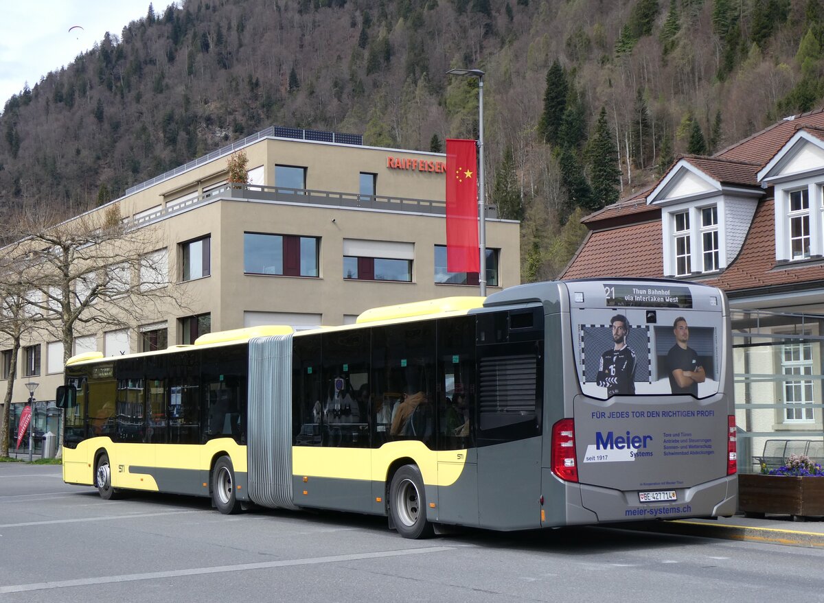 (260'963) - STI Thun - Nr. 714/BE 427'714 - Mercedes am 4. April 2024 beim Bahnhof Interlaken Ost