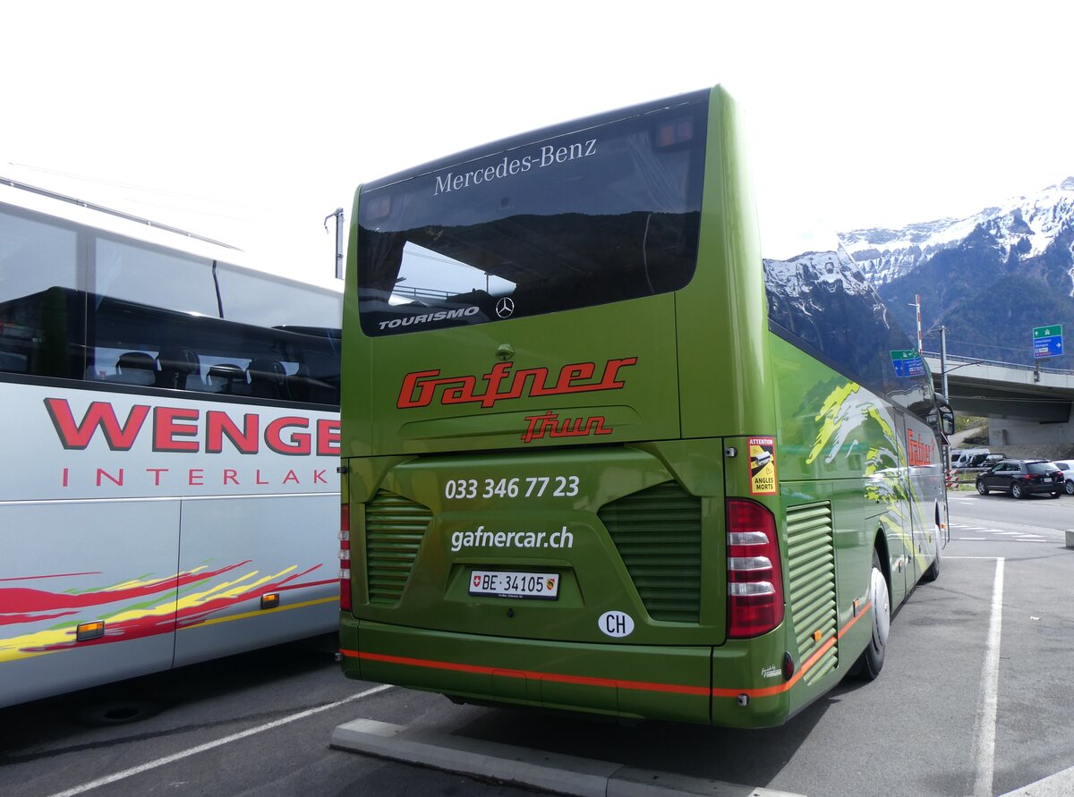 (260'970) - Gafner, Thun - Nr. 1/BE 34'105 - Mercedes am 4. April 2024 beim Bahnhof Interlaken Ost