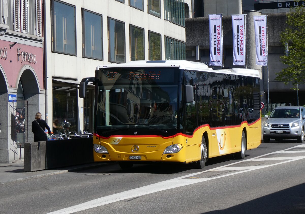 (261'130) - PostAuto Nordschweiz - AG 509'959/PID 11'088 - Mercedes am 12. April 2024 beim Bahnhof Brugg