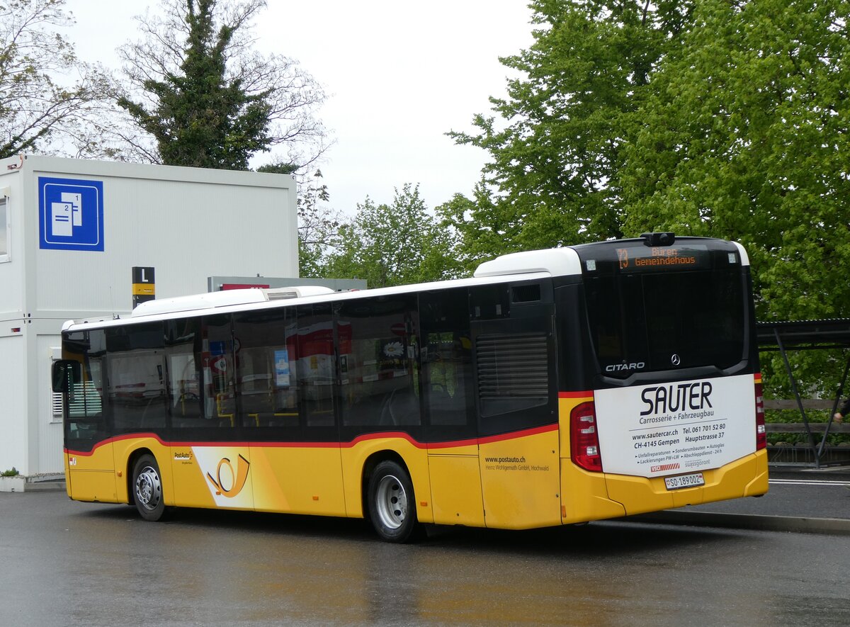 (261'550) - Wohlgemuth, Hochwald - SO 189'002/PID 11'093 - Mercedes am 19. April 2024 beim Bahnhof Liestal