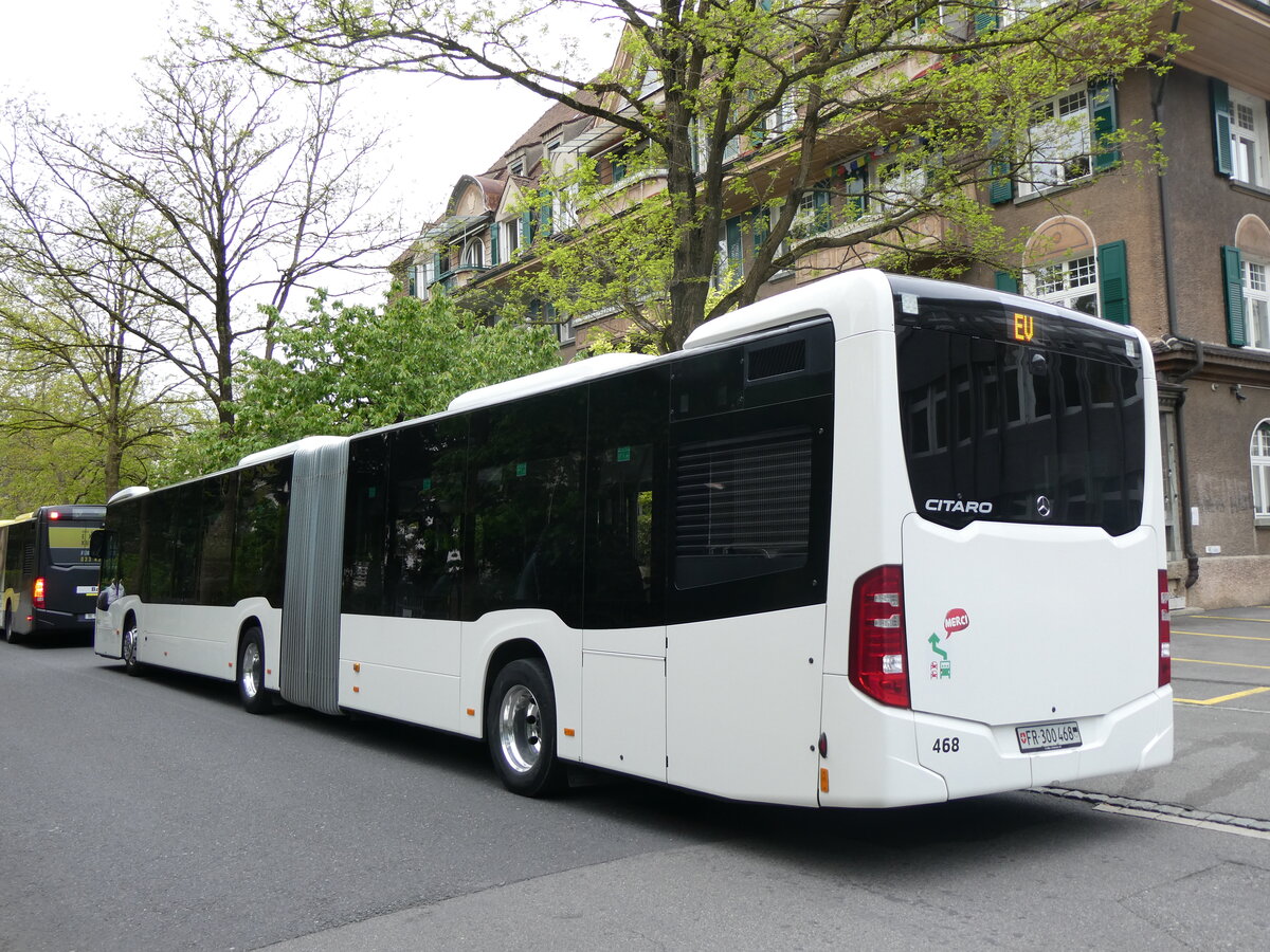 (261'852) - Intertours, Domdidier - Nr. 468/FR 300'468 - Mercedes (ex Nr. 210) am 30. April 2024 beim Bahnhof Thun (Kante X)