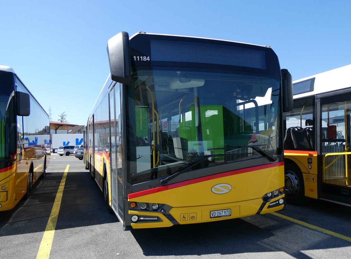 (262'270) - CarPostal Ouest - VD 267'970/PID 11'184 - Solaris am 11. Mai 2024 in Kerzers, Interbus