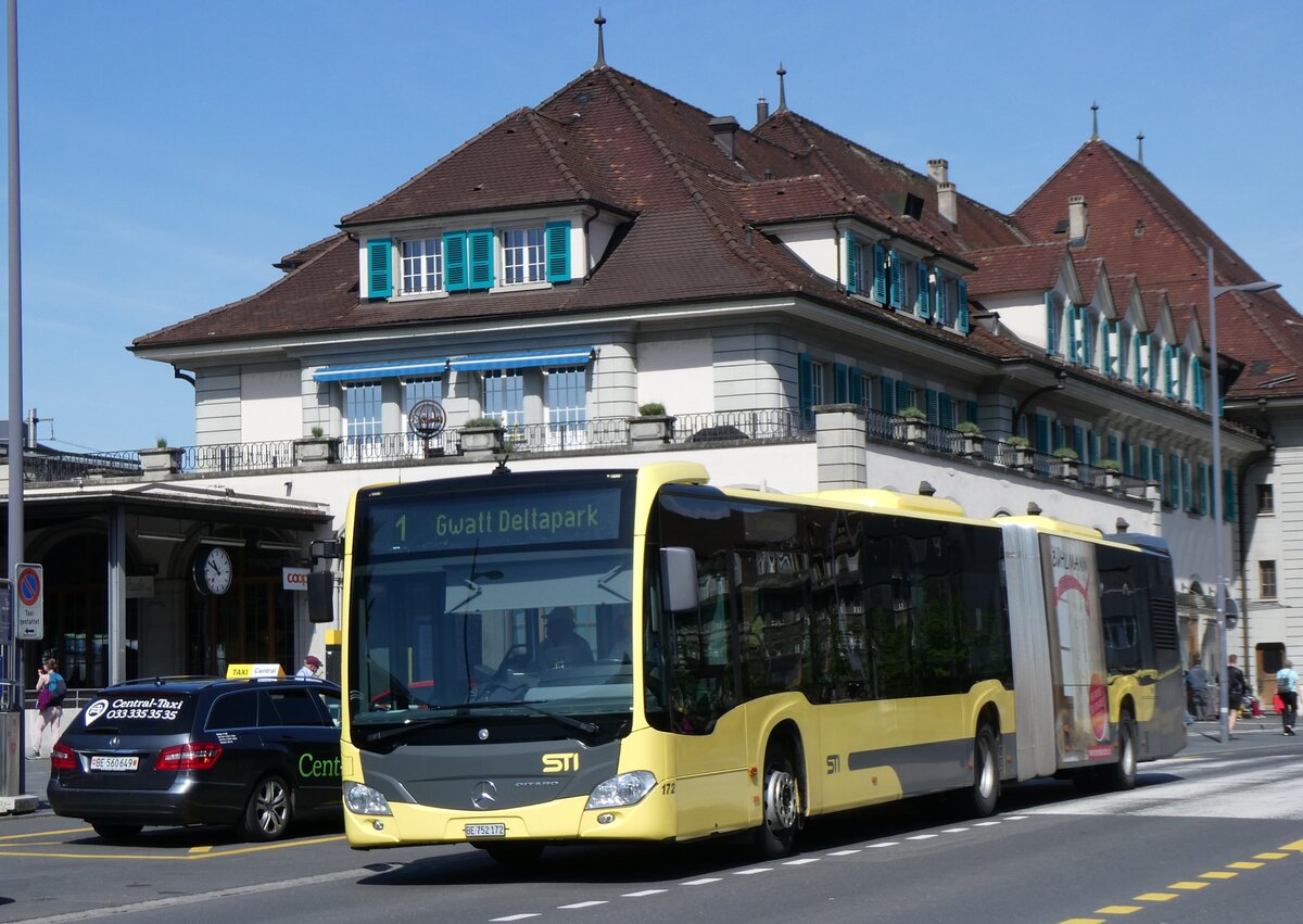 (262'353) - STI Thun - Nr. 172/BE 752'172 - Mercedes am 14. Mai 2024 beim Bahnhof Thun